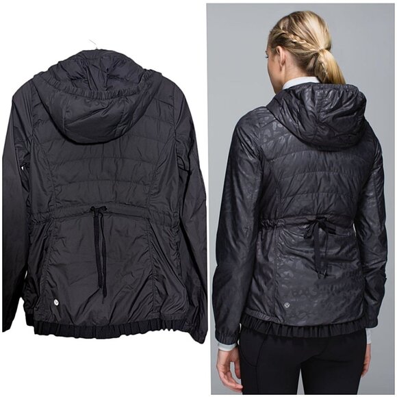 Lululemon Lightweight Puffy Windbreaker Packable Black Hooded Down Jacket 6 - Picture 1 of 10